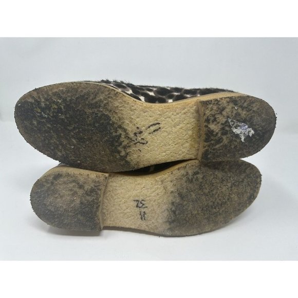 Longchamp Womens Le Pliage Heritage Penny Loafer Leopard Print Calf Hair Size 38 - Picture 7 of 7